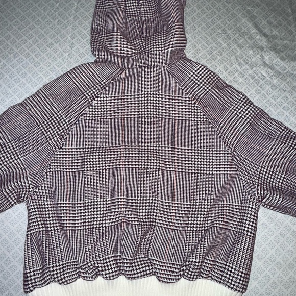 Free People Plaid Bomber Jacket - Black and White - Picture 8 of 9